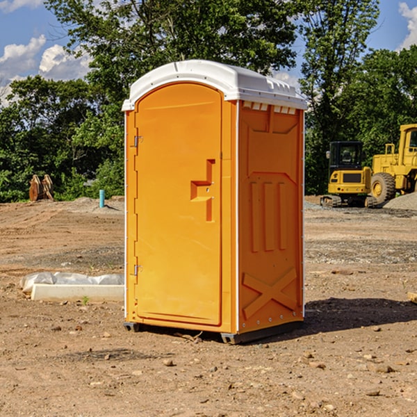 what is the expected delivery and pickup timeframe for the portable restrooms in Hardwood Acres